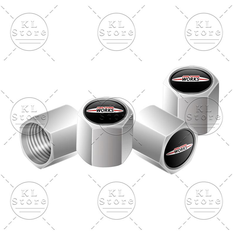 4pcs/set S Logo Car Wheel Tire Valve Air Stem Cap Dustproof Cover For Mini Cooper S Emblem R55 R56 F55 F56 F60 John Cooper Works