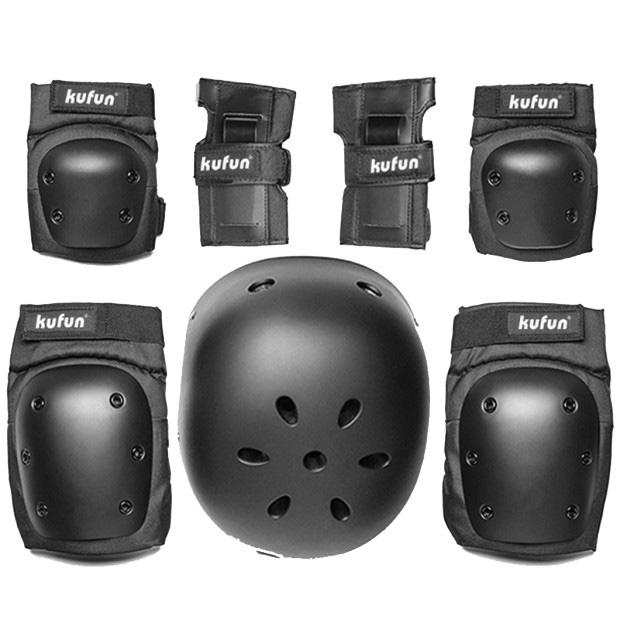 KUFUN Sport защитный комплект наколенник локоть скейтборд катание на коньках девочки мальчики розовый мужчины женщина протектор роликовые коньки жесткий