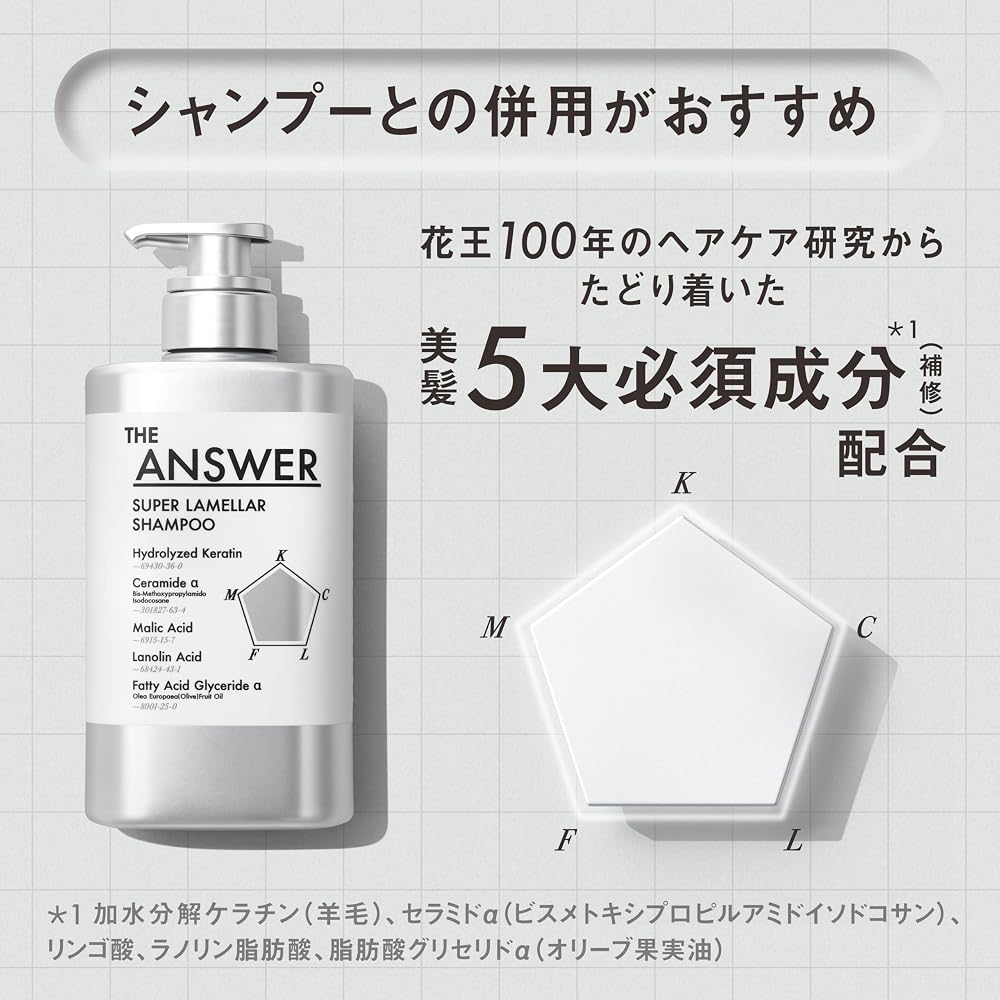 THE ANSWER Leave-in Care for Daily Damage 220g Bergamot & Daphne Scent Non-Silicone Formula