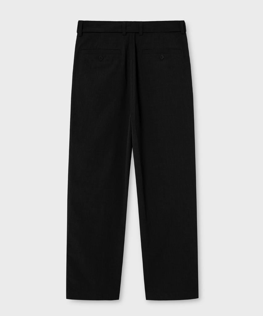 NONBLANK [Summer] Summer Cool Touch Belted Wide Fit Pants_Black