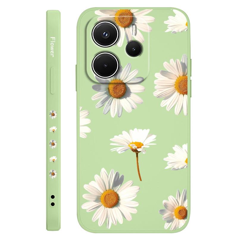 Чехол для телефона «Золотые подсолнухи» для Xiaomi Redmi Note 14 13 12 12S 11 11S 10 10S 9 9S 14C Pro Plus 4G 5G Жидкий силиконовый чехол