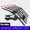 Universal 2PCS Car Wiper Blades U-type Soft Rubber Boneless Wiper Durable Reduce Noise Automotive Wiper 16" 18" 19" 21" 22" 24"