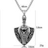 Египетские права Королевская кобра Личность Винтажный кулон, мужское ожерелье, кулон Гадюка