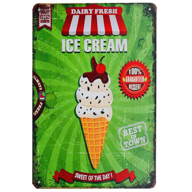 Винтажные металлические жестяные вывески для папы, барбекю, гамбургера, хот-дога, пиццы, картофеля фри, кекса, мороженого, фаст-фуда, Настенный декор для кухни, кафе, закусочной