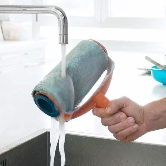 Rouleau de peinture - SHOP STORY - Paint Roller + G216 - Anti-éclaboussures - Réservoir interne - Couleur orange