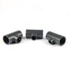 Dark Gray PVC Reducing Tee for Aquariums: Large to Small Connector