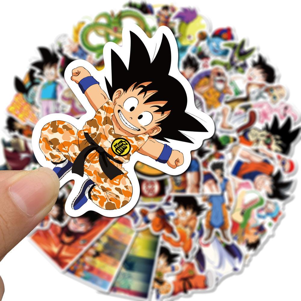 10/30/50 шт. Наклейки с граффити из аниме Dragon Ball Супер Сайян Сон Гоку Наклейка на телефон, ноутбук, шлем Крутые мультяшные наклейки