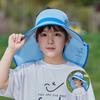 Children's Hats Summer Boys and Girls Sunscreen Hats Big Brim Shawls Empty Top Hats Outdoor Travel Breathable Sun Hats