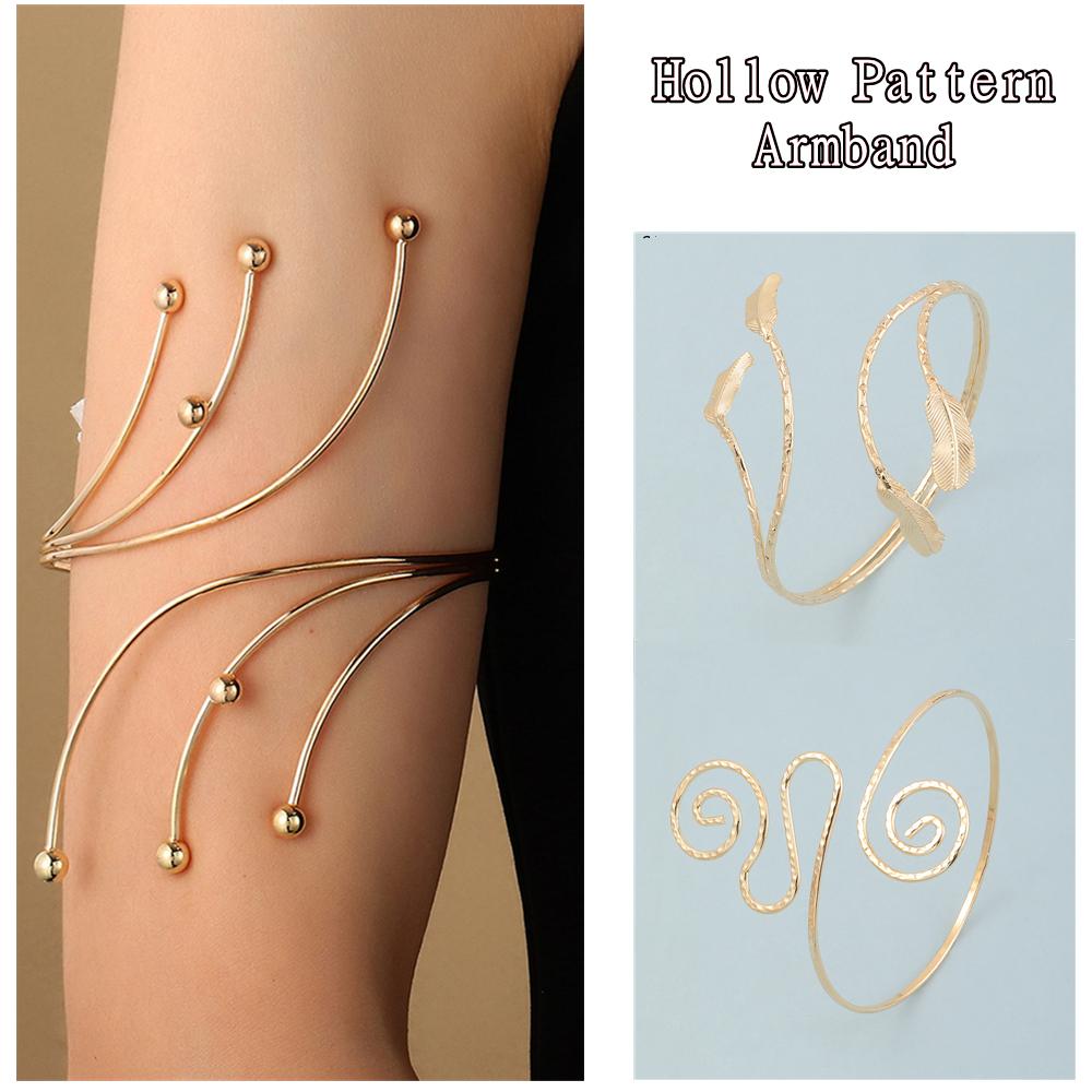 Popular Accessories Hollow Out Geometric Pattern Bracelet Leaf Butterfly Arm Chain