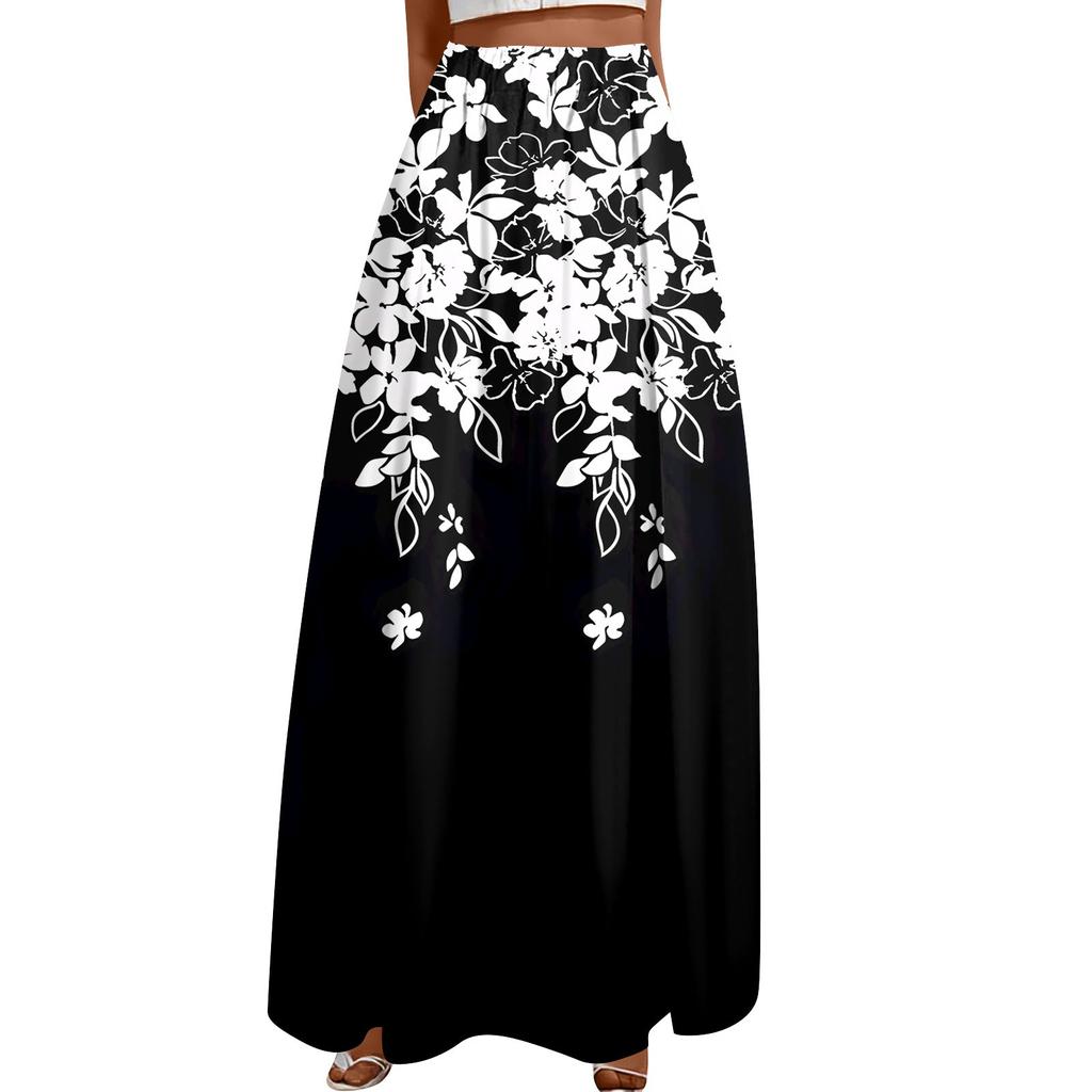 Женская повседневная модная распашная юбка с принтом в горошек Свободная плиссированная юбка до половины тела с карманами