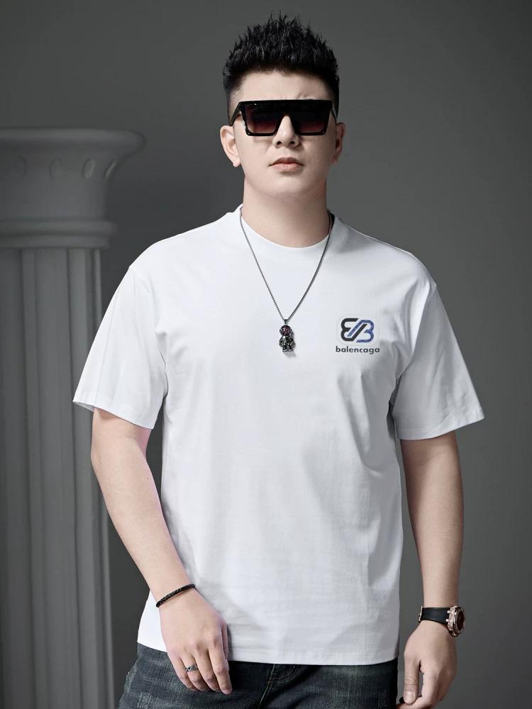 European High-End Letter-Printed Short-Sleeved T-Shirt for Men 2025 New Summer Trendy T-Shirt Men's Half-Sleeved Top