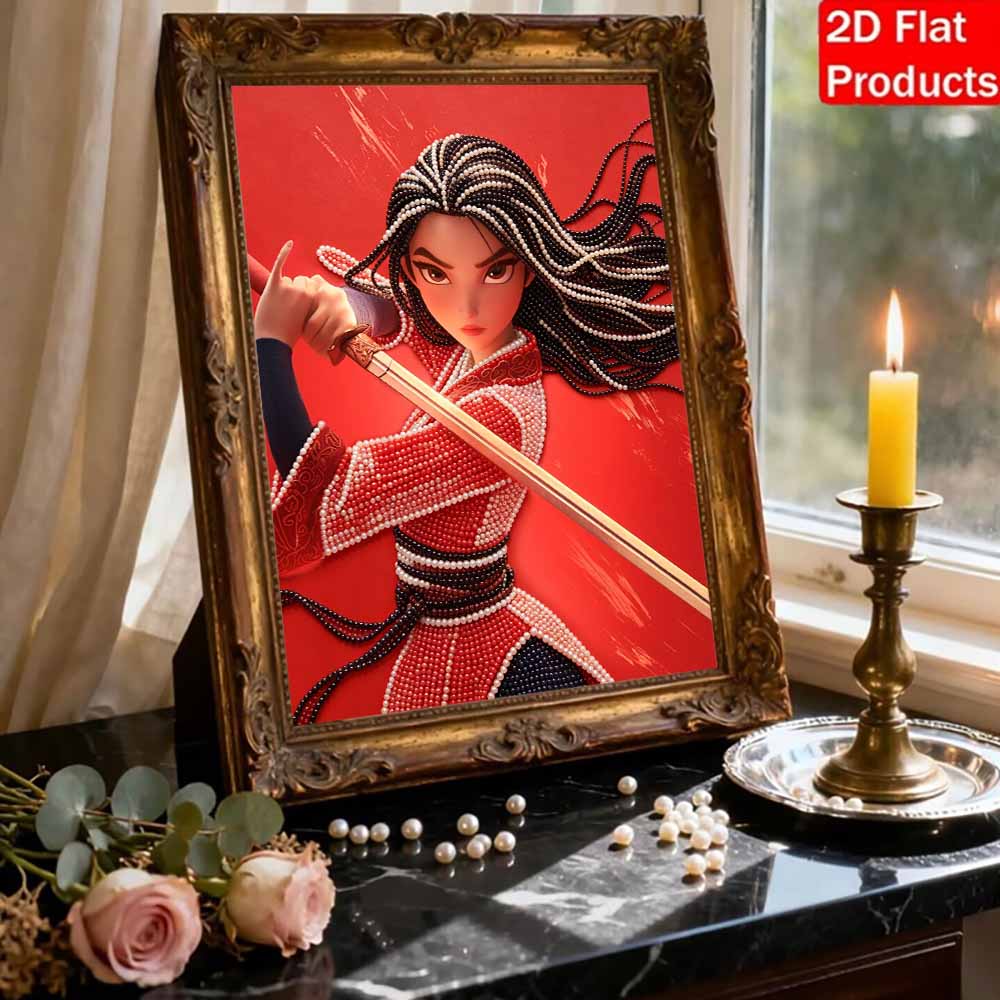 Disney DIY Жемчужная живопись Мулан Героическая Настенное украшение дома Жемчужные драгоценные камни Живопись Картины Поделки Украшение дома