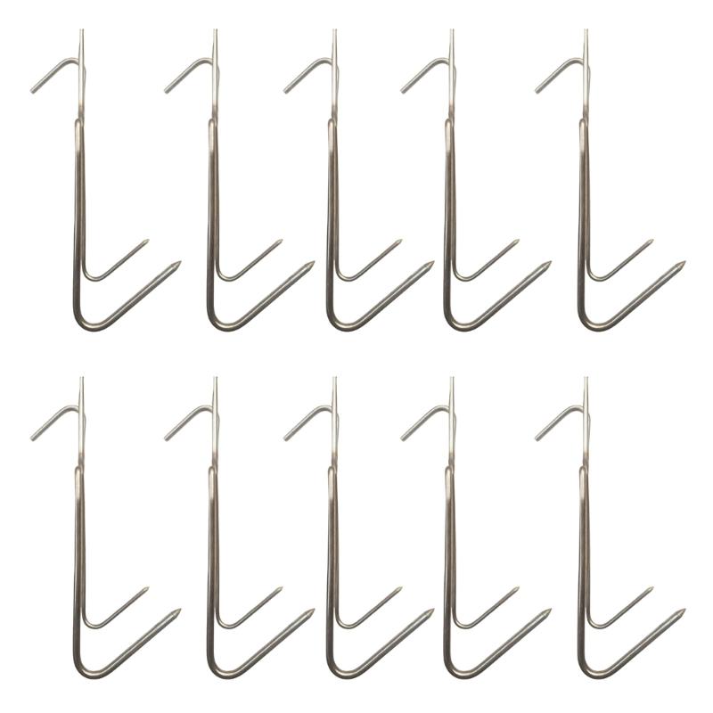 Pack of 10 Stainless Steel Meat Hooks for Grilling Outdoor Cooking Drying BBQ Hanging Sausage Chicken Beef