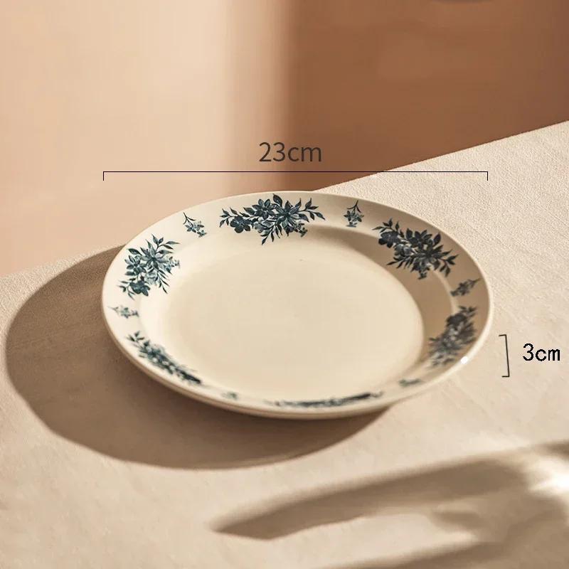 Креативные керамические тарелки в китайском стиле, роскошные ресторанные десертные салатные тарелки, изысканные домашние блюда, глубокая тарелка, изысканная столовая посуда