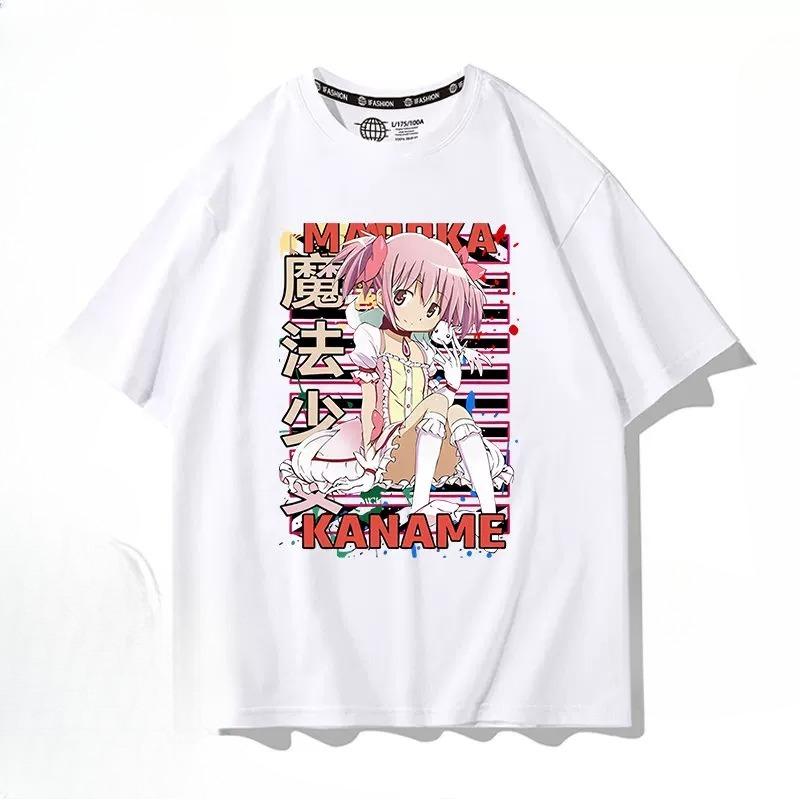 Anime Puella Magi Madoka Magica Kaname Madoka Short Sleeve T Shirt Unisex Unisex Harajuku Tops Aesthetic Graphics Tshirt Cotton Tees