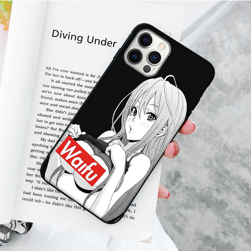 JW80 Waifu Senpai Anime Girl Мягкий чехол для OPPO Reno 8 6 5 4 Pro Plus Find X3 A17 A3 A31 A38 A40 A53 A54 A55 A74 A76 A78 A77 A80 A94 A95 A96 Lite