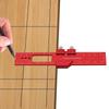 160mm Precision T Type Pocket Ruler Inch Metric Measuring Tool with Slide Stop for Carpentry Marking