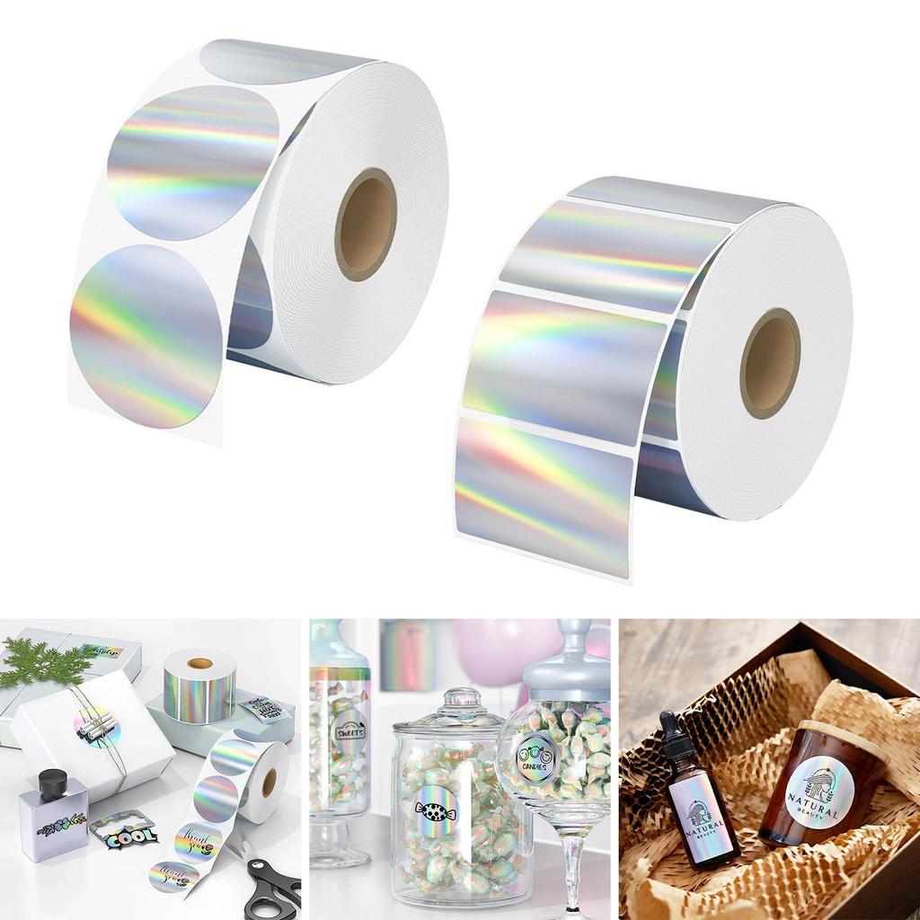Thermal Label Stickers DIY Roll Colorful Self- Sealing Labels for Envelopes Holiday Cards