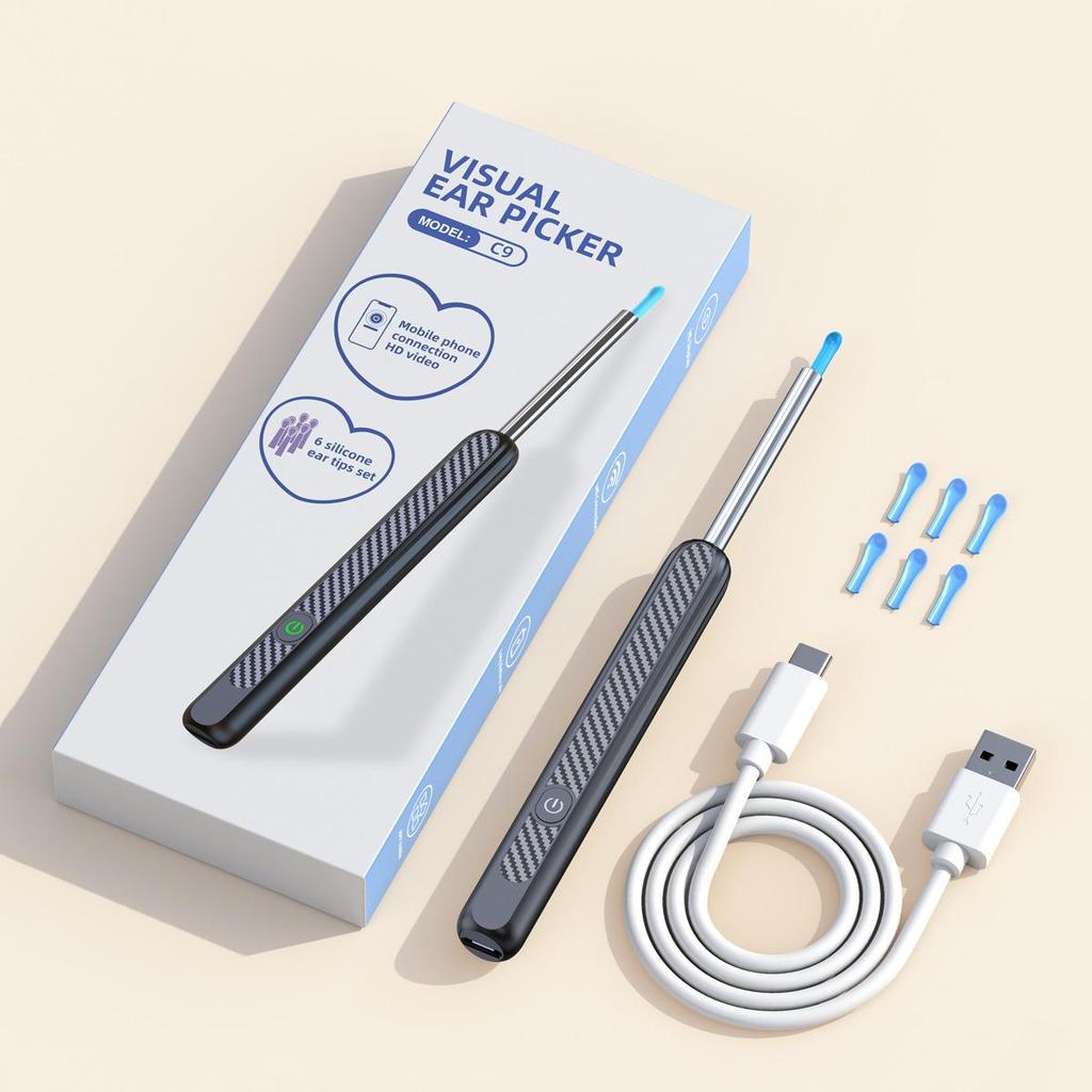 Беспроводной интеллектуальный визуальный эндоскоп для ушного зондирования со светодиодной подсветкой