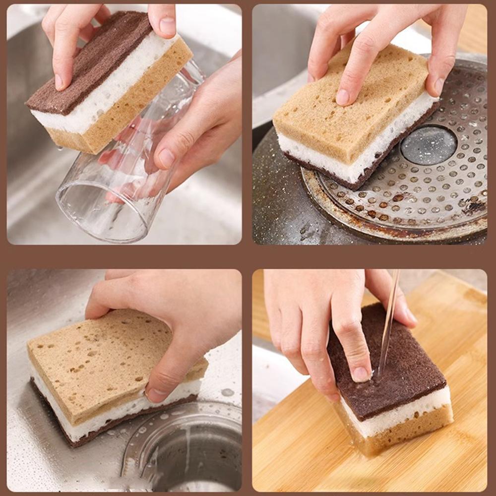 5/10/20 шт., Блок для чистки, Губка из песка и морских водорослей, Губка высокой плотности, Подходит для кухни, ванной комнаты, Чистящие средства