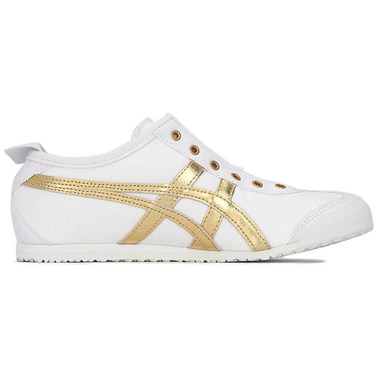 ONITSUKA TIGER Кроссовки унисекс без шнуровки Mexico 66 White Pure Gold 1183A962-102