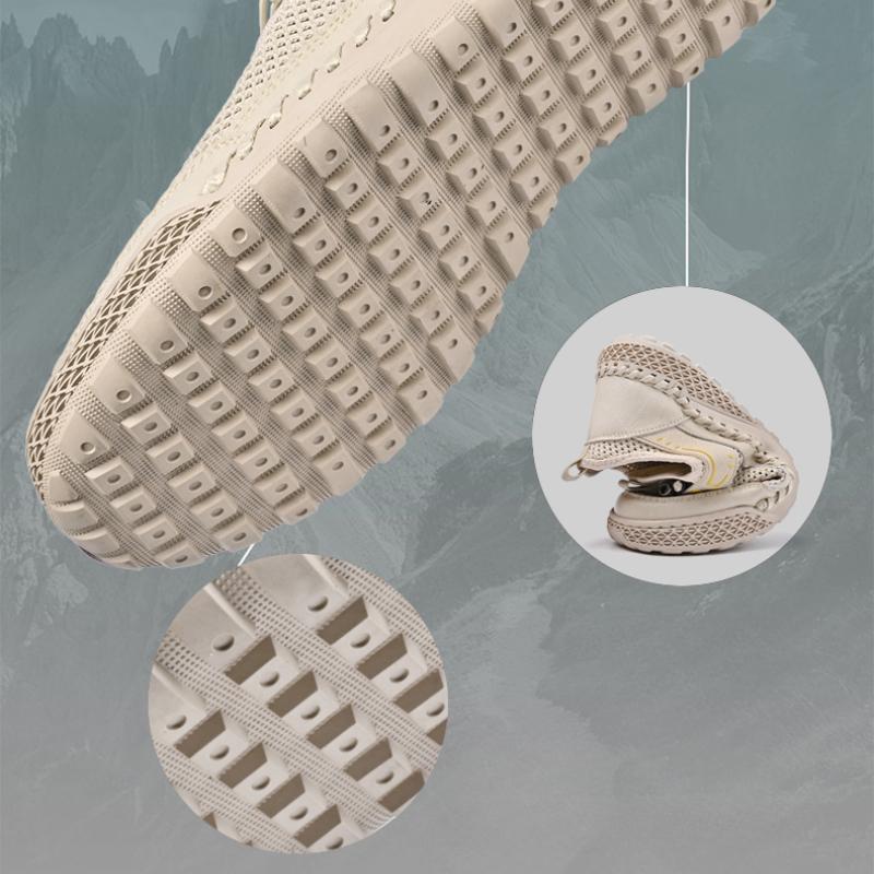 Летняя дышащая мужская сетчатая обувь с быстрой шнуровкой, удобная мягкая подошва, мужская обувь для активного отдыха