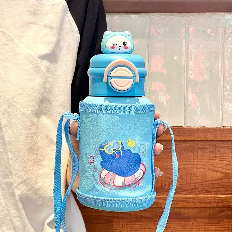 Childrens 600ml Insulated Thermos Bottle With Ceramic Inner For School And Travel