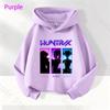 K-POP Devil Hunter Fashion Purple Children's Hoodie Super Comfortable Neutral Cartoon Hoodie