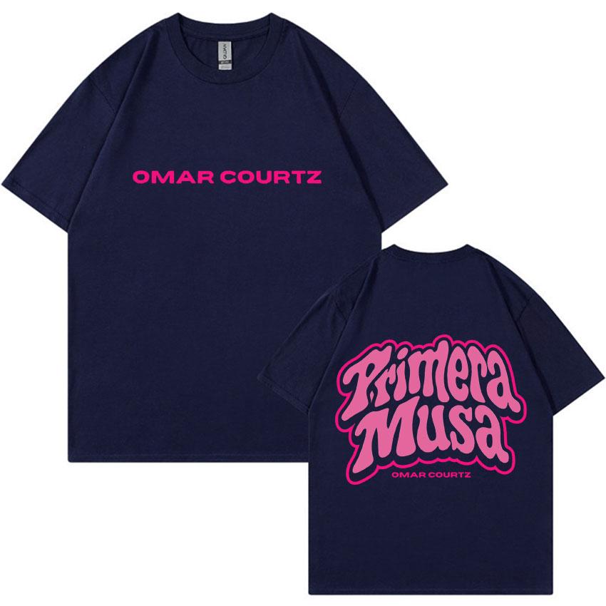Fashion Omar Courtz Primera Musa 2026 Album Comfortable Tshirt for Unisex Women Hiphop Casual Pure Cotton Tshirt