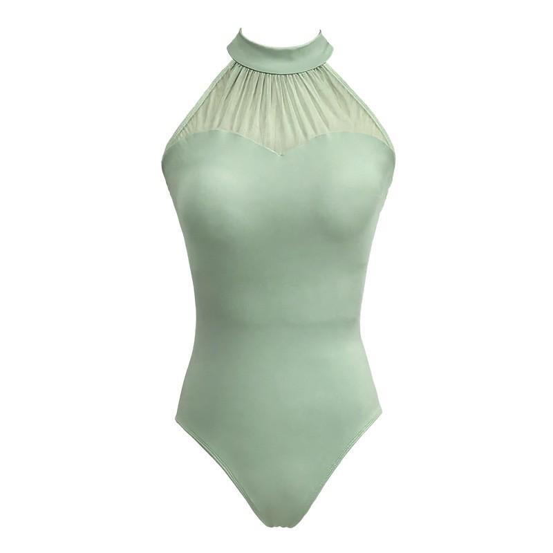 Womens Ballet Leotard With Halter Neck High Stretch Dance Training Gym Fitness Winter
