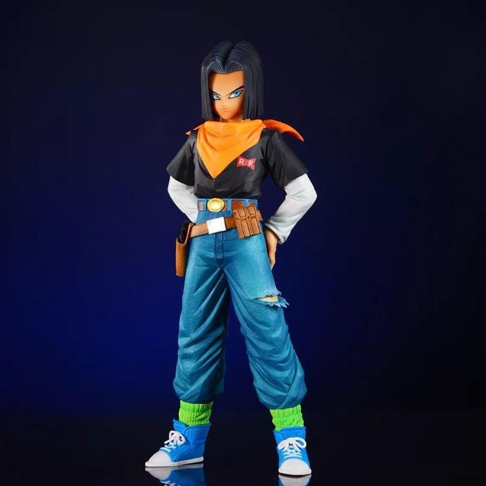 Аниме Dragon Ball Z Фигурка Андроид 17 18 Андроид 18 ПВХ Фигурки Действия Коллекция Украшения Модель Игрушки Детский Рождественский Подарок