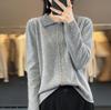 Женский кардиган-пальто с лацканами, 100% чистая шерсть, поло, вязаный базовый слой, 2023.