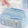 Multilayers Pencil Case Staircase Style Stationery Storage Pouch Pen Bag  Office School Supplies