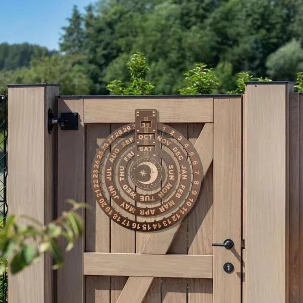 Персонализированный вращающийся календарь Ретро настенный календарь Вечный календарь Следите за датами днями