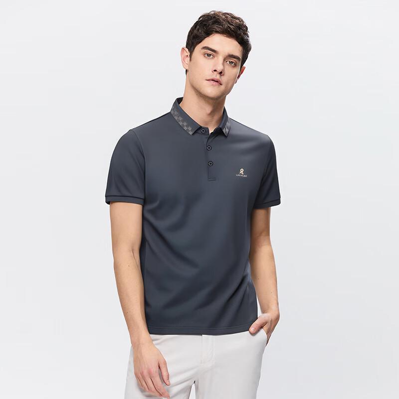 MONTAGUT Men's Silk Blend Jacquard Polo Shirt