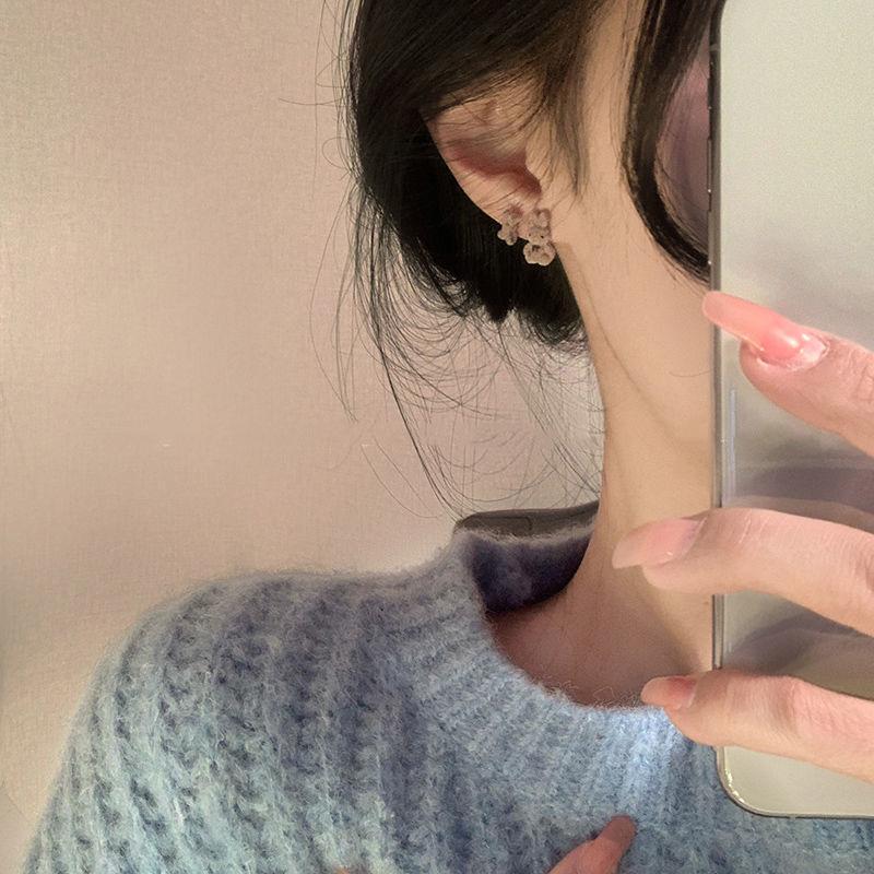 Коричневые флокированные серьги с изображением медведя и кролика, комплект забавных плюшевых маленьких сережек-гвоздиков, серьги с животными для женщин и девочек, ювелирные изделия, подарки