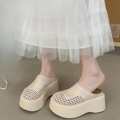 Обувь, увеличивающая рост, Толстоподошвенные шлепанцы, Новые шлепанцы на высоком каблуке