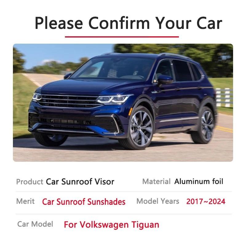 Sunroof Sunshade for Volkswagen VW Tiguan MK2 2017~2024 2024 Car Sun Shade Window Stickers Parts Car Sun Visor