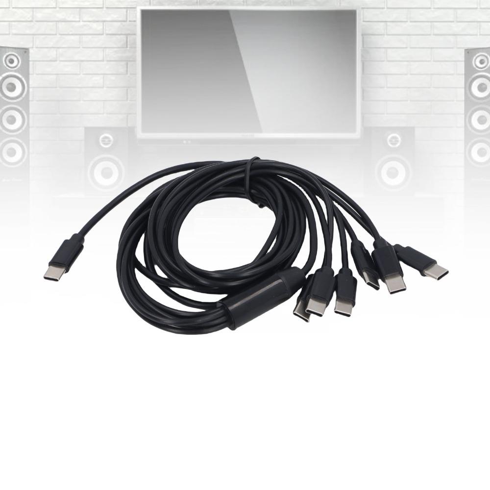 Plug and Play USB C Splitter Cable 2m/6.6ft USB C Multi Charging Cable For Cell Phones
