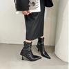 2025 Autumn and Winter New Popular Retro Thin Heel Pointed High Heel Short Boots Thin Korean Version of Fashion Women's Shoes