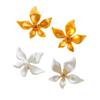 Textured Pearl Ear Studs Elegant Flower Earrings Jewelry Creative Ginkgo Leaf Earrings  Party