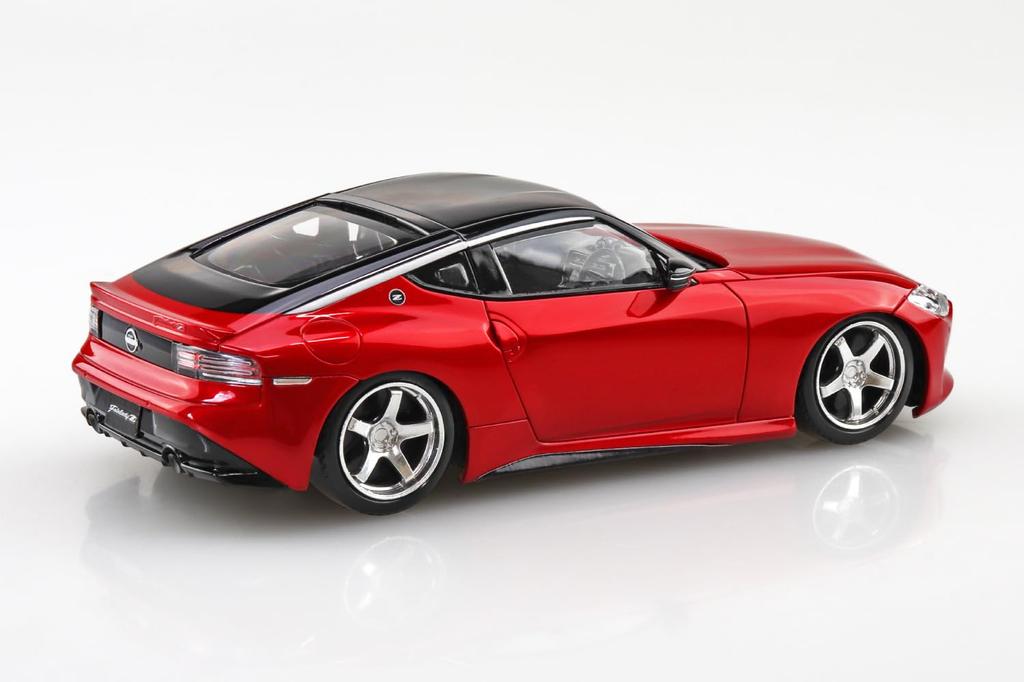 Aoshima Bunka Kyozai Rakupura Snap Kit Nissan RZ34 Fairlady Z Кастомные Колеса Карминно-Красный Пластиковая Модель Kit Co., Ltd. (АОСИМА) 1/32 Нет. 17CU-CR