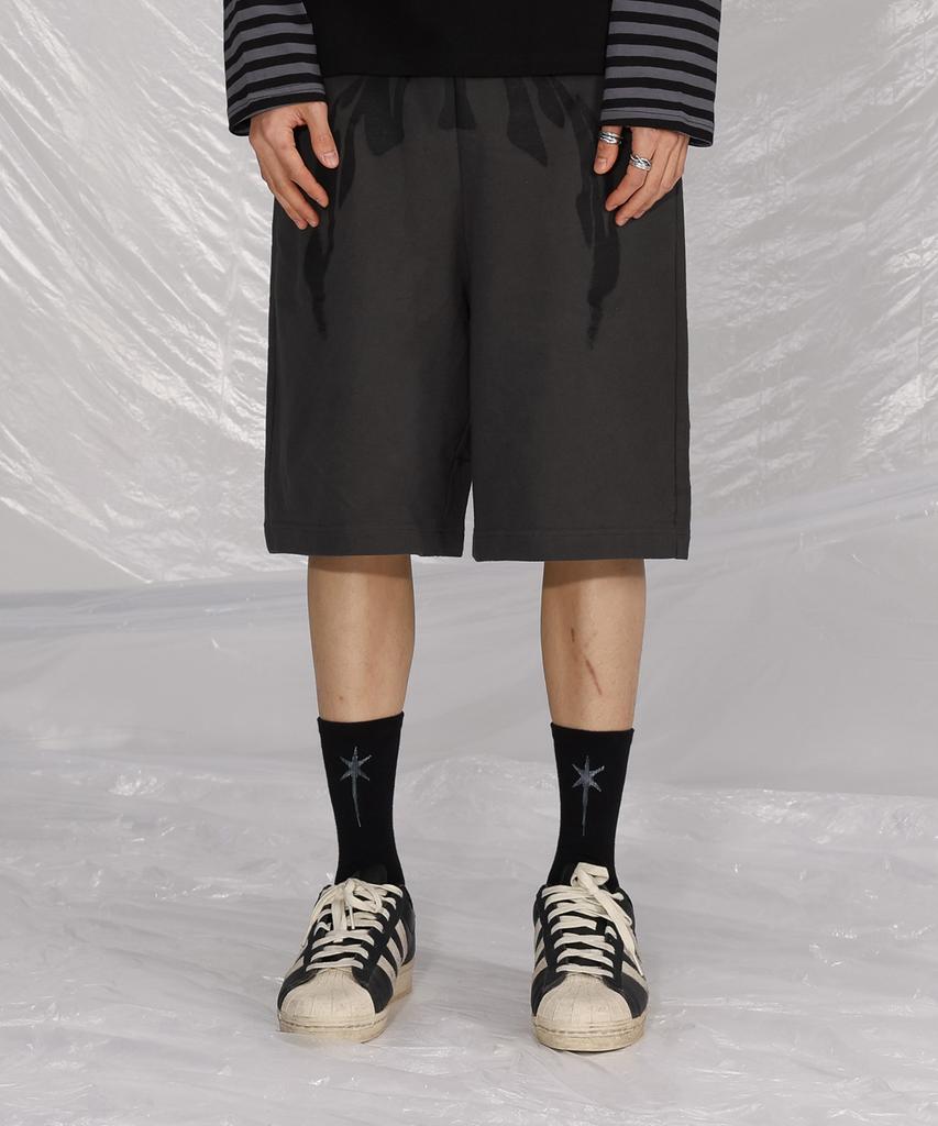 SAINTPAIN Sp Crescent Sweat Shorts Charcoal