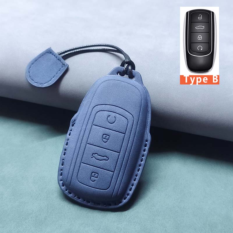 Умный чехол-брелок для автомобиля Chery Jaecco 7 Omoda 5 C5 E5 Arrizo 5 Plus Кожаный брелок-чехол Противоударный Прочный Аксессуары