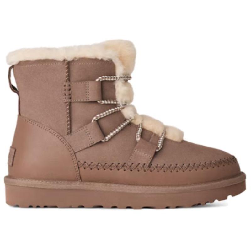 UGG Классические Новинка Короткие Снежные Ботинки Женские Коричневые Кроссовки с Оленями 1174574-CRBO