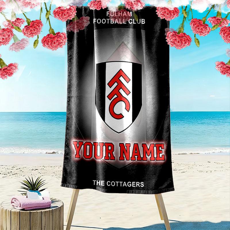 Custom Fulham Print Beach Towel, Large Soft Quick Dry Towel for Beach Camping Swimming