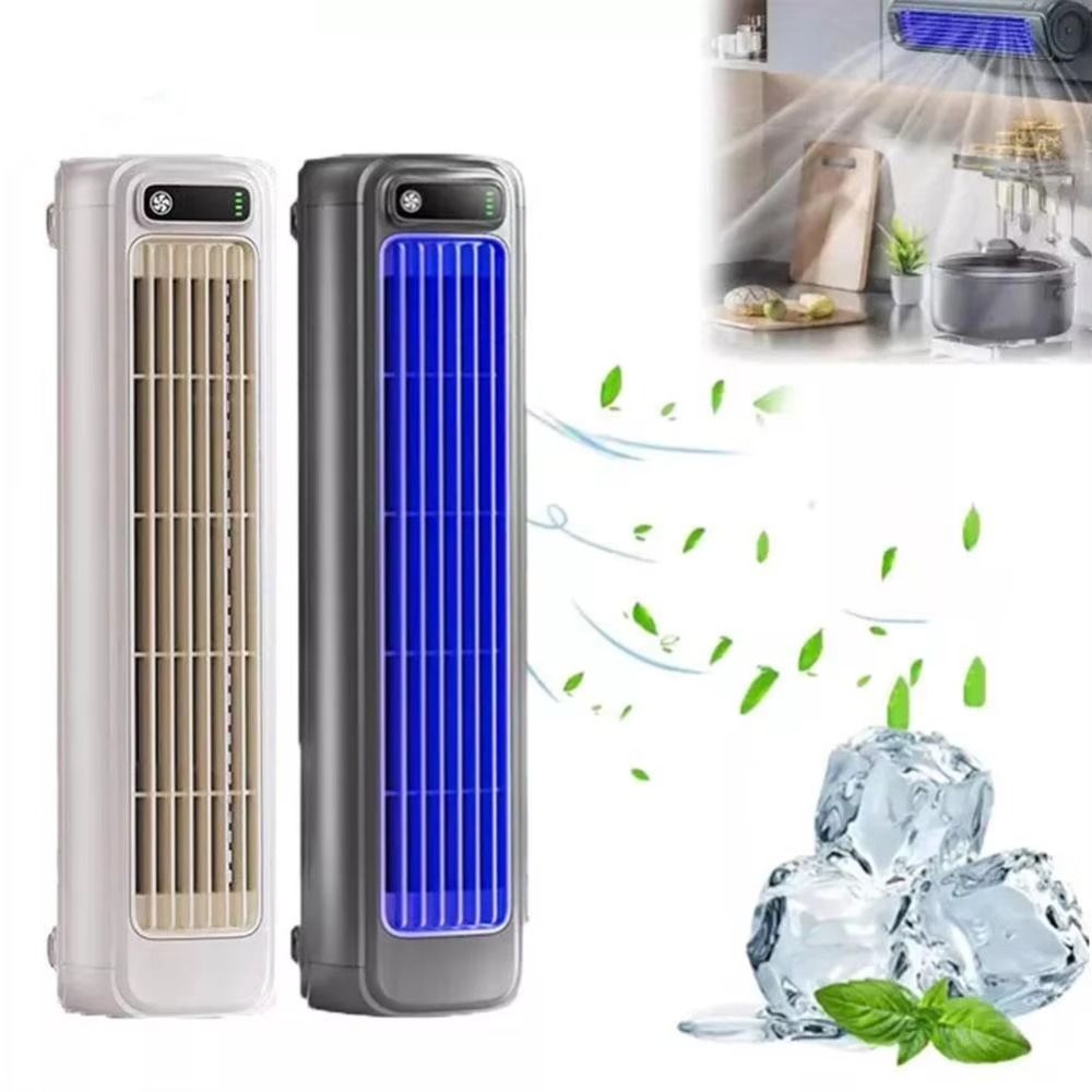 USB Rechargeable Hole-Free Mount Fan Portable Air Cooler for 5V/2A 3000mAh Office Use