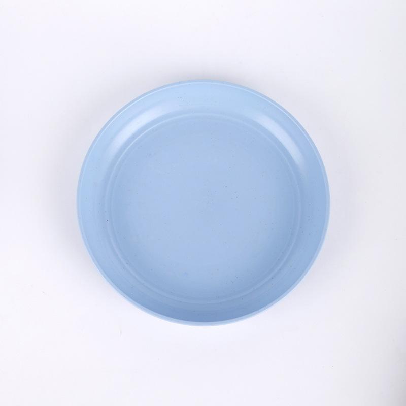 Food Plate Lightweight Wheat Straw Plates Unbreakable Dinner Plates Dishwasher Microwave Safe BPA Free Plastic Dinner Plates