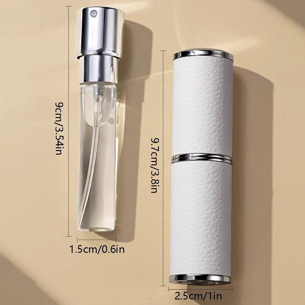 Кожаный флакон для духов с распылителем, многоразовый дозатор для духов, флакон с вращающимся спрей-насосом, женский