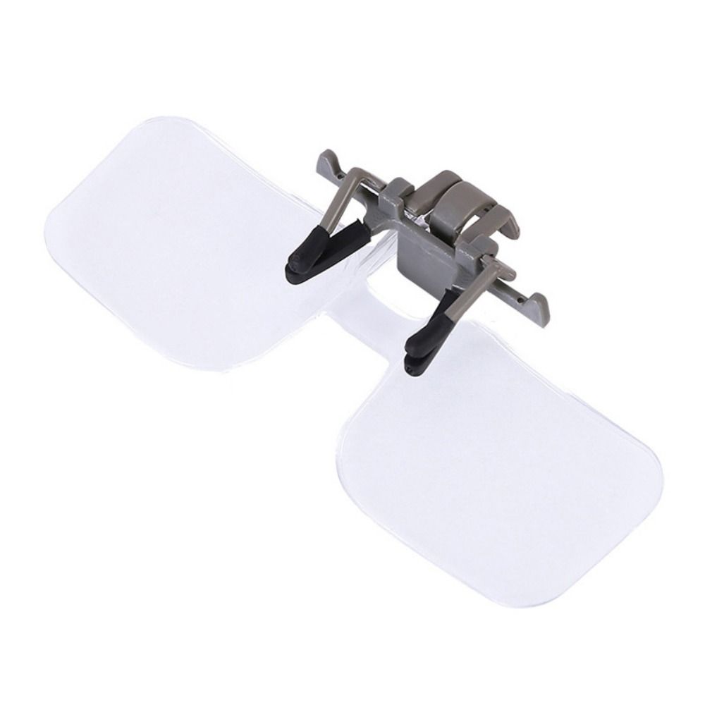 2X Magnification Head-mounted Magnifier Detachable Acrylic Optical Lens Clip-on Magnifying Glass Comfortable Multifunctional